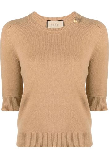 Gucci button-fastening shoulder jumper - Nude