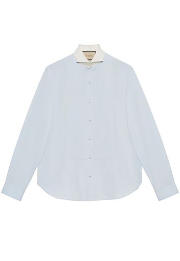 Gucci long-sleeve cotton shirt - Blau