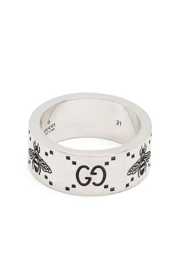 Gucci Ring mit GG-Gravur - Silber