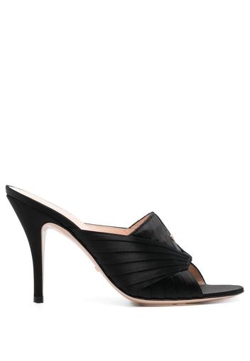 Gucci pleated-detail 110mm mules - Schwarz
