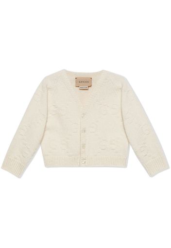 Gucci Kids Cardigan mit GG-Muster - Weiß