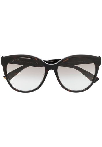 Gucci Eyewear Sonnenbrille mit rundem Gestell - Braun