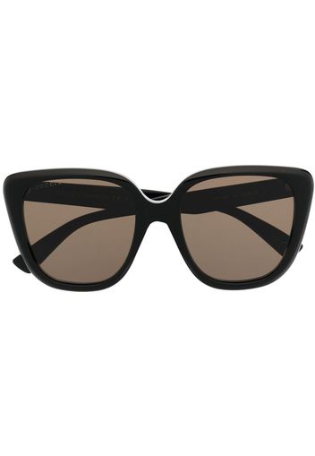 Gucci Eyewear oversized-frame sunglasses - Schwarz