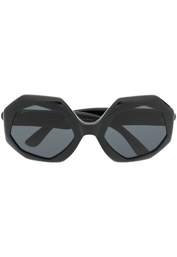 Gucci Eyewear geometric-frame sunglasses - Schwarz