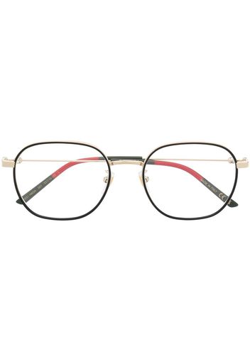 Gucci Eyewear square Interlocking G logo glasses - Gold