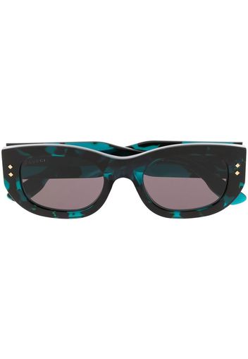 Gucci Eyewear Sonnenbrille mit eckigem Gestell - Blau