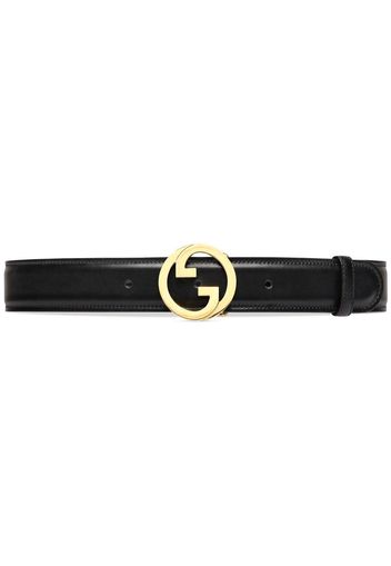 Gucci logo-plaque buckle-fastening belt - Schwarz