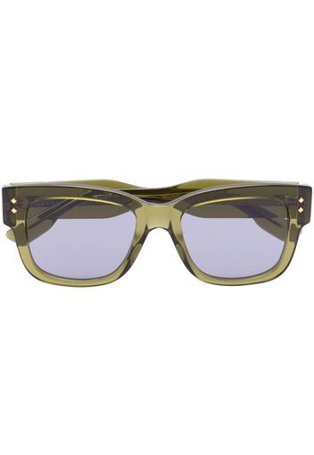 Gucci Eyewear square transparent-frame sunglasses - Grün