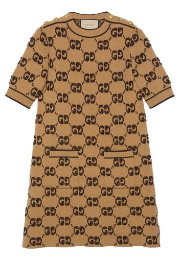 Gucci GG bouclé jacquard knitted dress - Braun