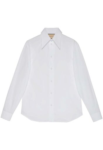 Gucci pointed-collar long-sleeve shirt - Weiß