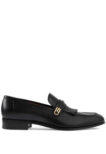 Gucci mirrored G fringed loafers - Schwarz