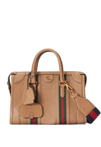 Gucci Web-stripe tote bag - Braun