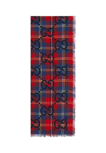 Gucci GG Supreme tartan scarf - Rot