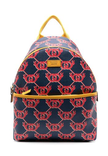 Gucci Kids GG logo-print backpack - Blau