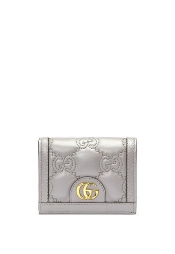 Gucci Portemonnaie mit Logo-Prägung - Grau