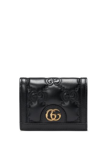 Gucci embossed-logo leather wallet - Schwarz