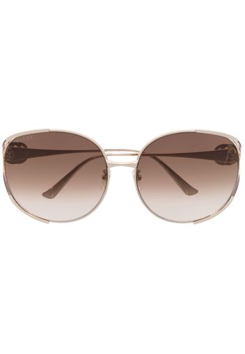 Gucci Eyewear Interlocking G oversized sunglasses - Gold