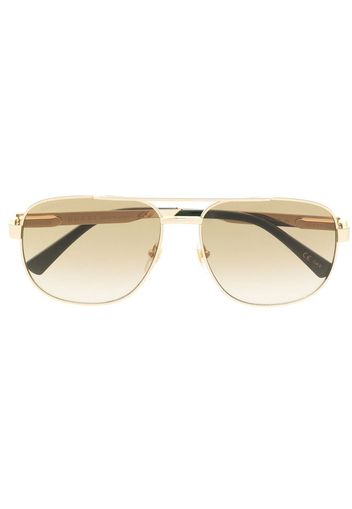 Gucci Eyewear Pilotenbrille mit Logo-Gravur - Gold