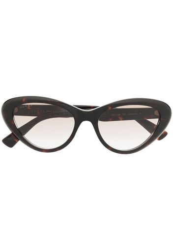 Gucci Eyewear Cat-Eye-Sonnenbrille in Schildpattoptik - Braun