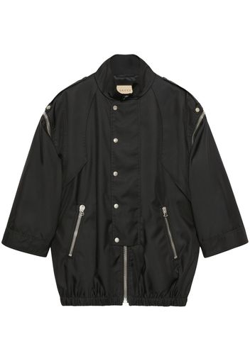 Gucci logo-print convertible jacket - Schwarz