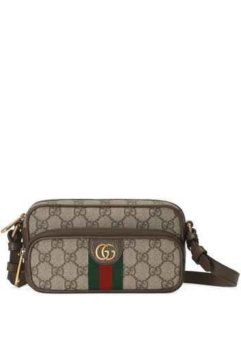 Gucci Mini Ophidia GG Schultertasche - Braun