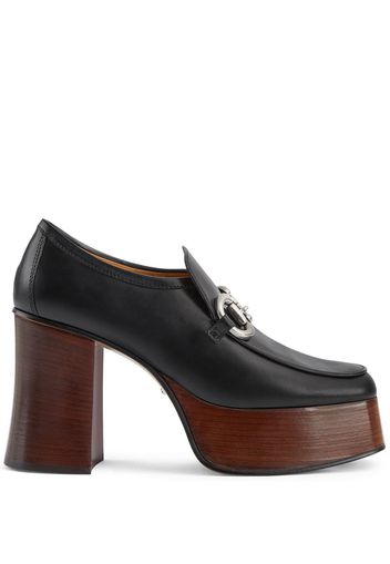 Gucci Horsebit buckle platform loafers - Schwarz