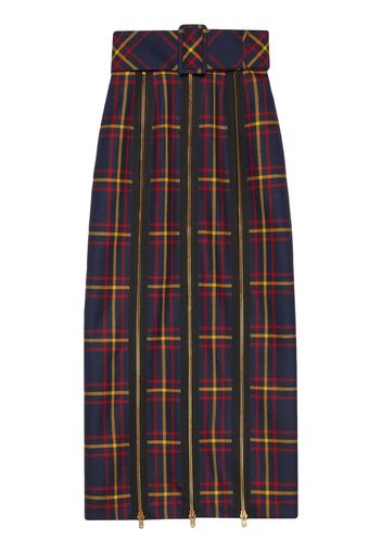 Gucci Tartan wool skirt - Blau