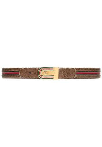 Gucci Interlocking G buckle belt - Braun