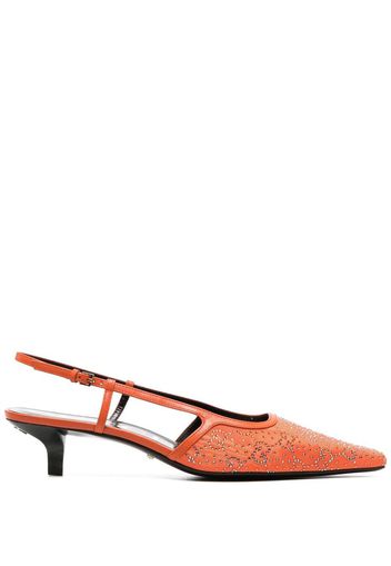 Gucci GG-embellished 35mm slingback pumps - Orange