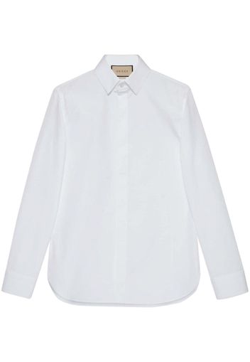 Gucci Hemd mit GG-Stickerei - Weiß