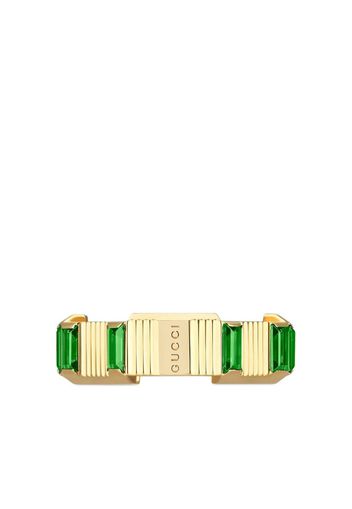 Gucci 18kt Link to Love Gelbgoldring mit Turmalinen