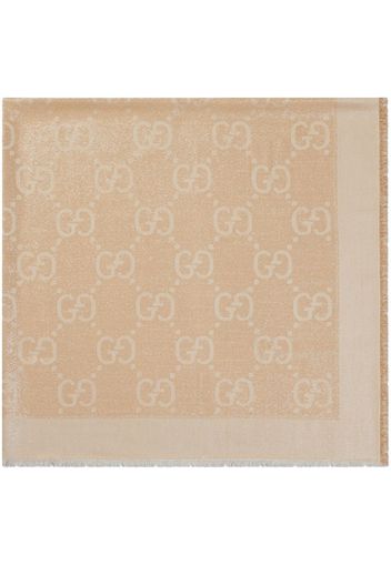 Gucci GG lamé jacquard shawl - Nude