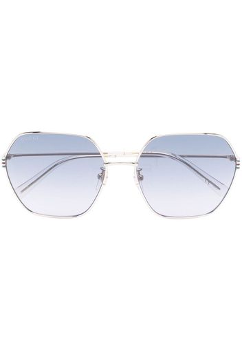 Gucci Eyewear geometric-frame hexagonal sunglasses - Gold