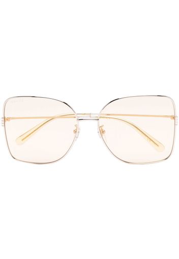 Gucci Eyewear oversized square-frame sunglasses - Gold