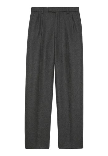 Gucci straight-leg cashmere trousers - Grau