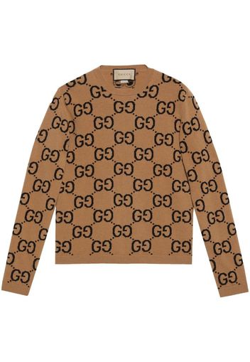 Gucci GG-monogram wool jumper - Nude