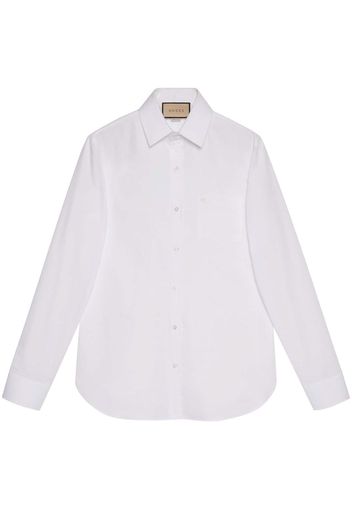 Gucci Double G embroidered shirt - Weiß