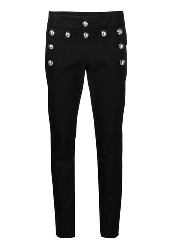 Gucci button-detail slim-fit trousers - Schwarz