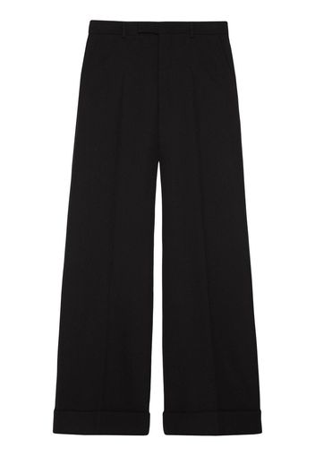 Gucci wide-leg gabardine trousers - Schwarz