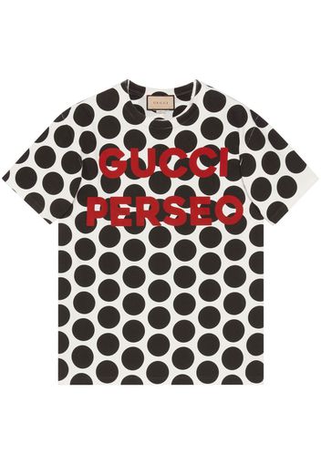 Gucci Gucci Perseo polka-dot print T-shirt - Weiß