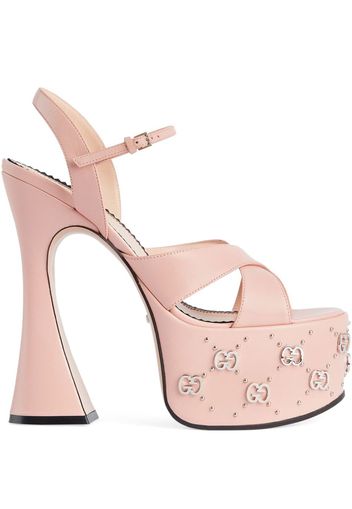 Gucci GG stud-detailed platform sandals - Rosa