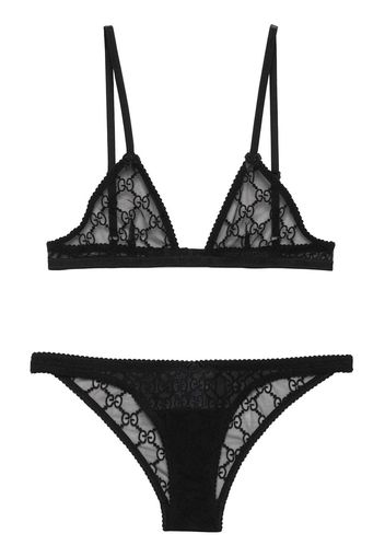 Gucci GG-jacquard lingerie set - Schwarz