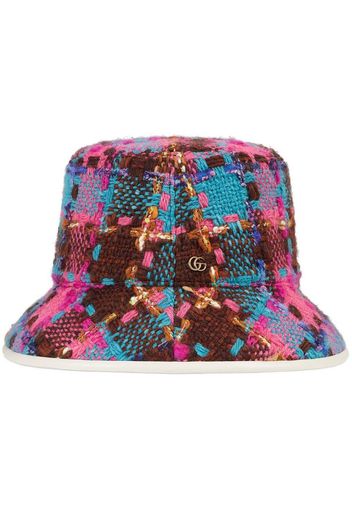 Gucci checked tweed bucket hat - Rosa