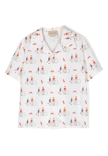 Gucci Kids short-sleeve graphic-print shirt - Nude