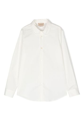 Gucci Kids Peter Pan-collar shirt - Weiß