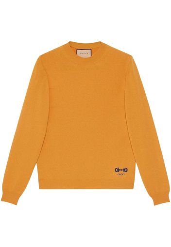 Gucci cashmere-knit horsebit jumper - Gelb