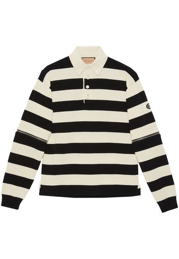 Gucci detachable-sleeve polo shirt - Nude