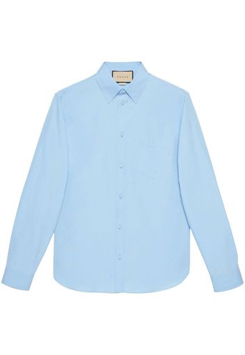 Gucci cotton poplin long-sleeve shirt - Blau