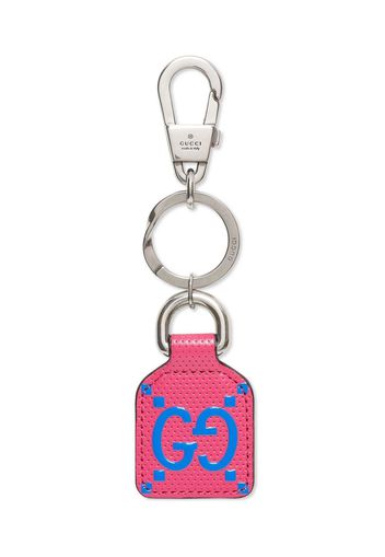 Gucci GG leather tag keyring - Rosa