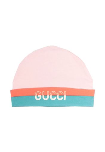 Gucci Kids intarsia-knit logo beanie - Rosa